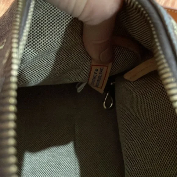 Dooney & Bourke brown and tan logo shoulder bag - Picture 4 of 11